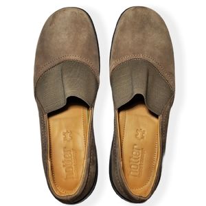 Hotter Solace Suede Leather Flat Shoes w/ Elastic